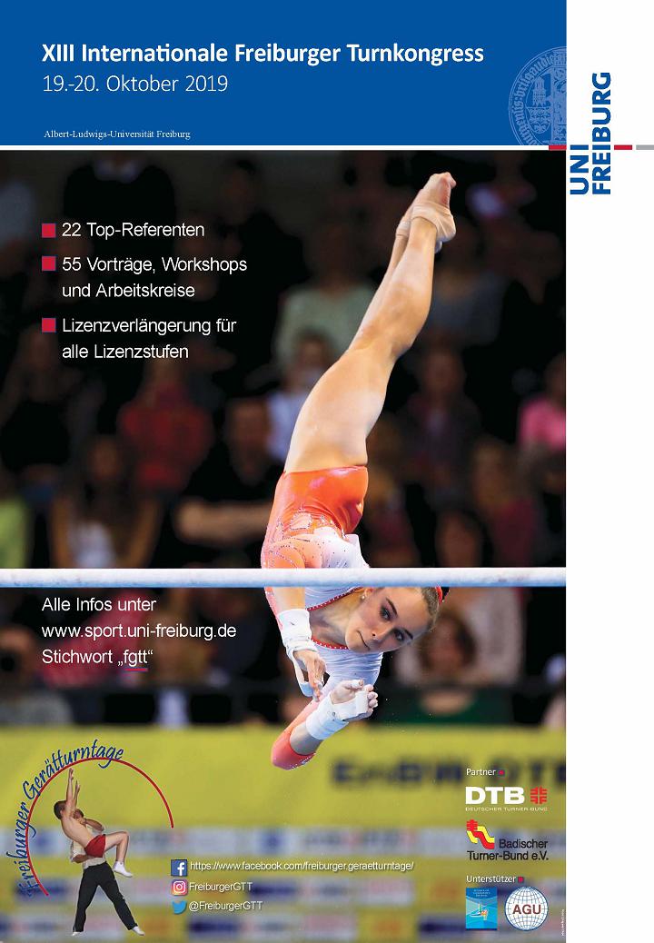 Poster der XIII Internationalen Freiburger Gerätturntage 2019